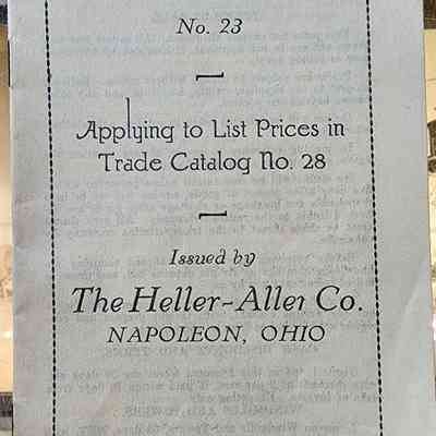 Heller-Aller Discount Sheet No 28