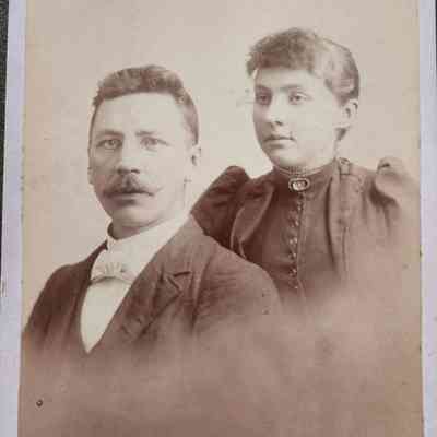 1885 John Klear & Josephine Cabinet Card Photo