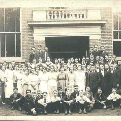 Postcard of Liberty Center School Enrollment, circa 1916
