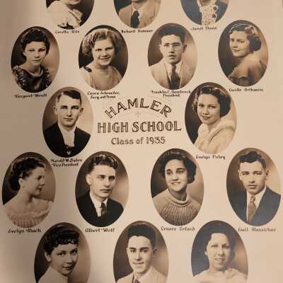 1935 Hamler High School Graduation Composite