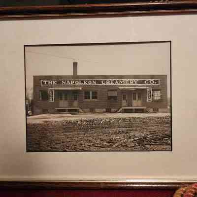 Framed Photograph, Napoleon Creamery