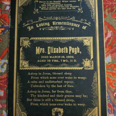 Elizabeth Pugh, Funeral Memorial Card