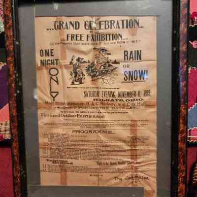 1899 Framed Poster, Holgate, Ohio