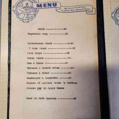 Maxwell House Restaurant Menus