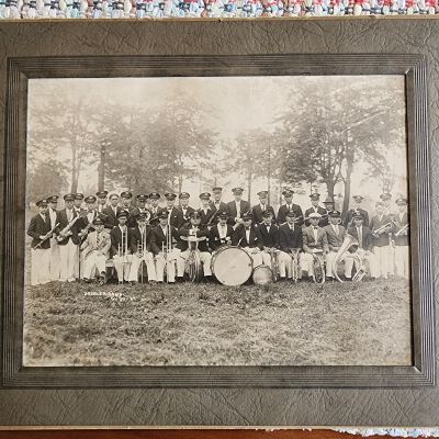 1927 Deshler Band, Cabinet Card, DeWayne Burke, member
