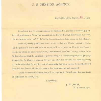 Pension Notice to Edward Pennock