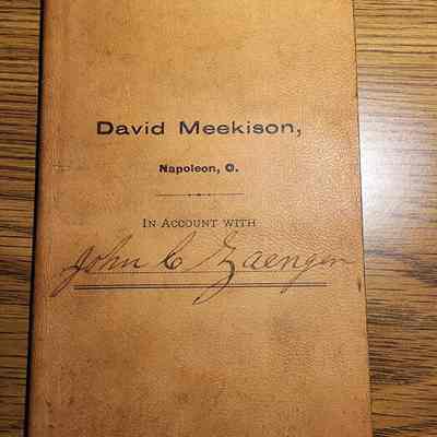 1889 John Zaenger, David Meekison Ledger