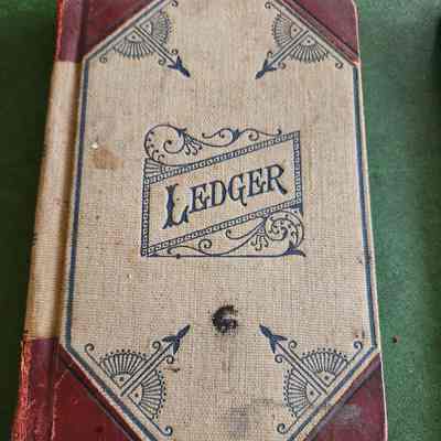 40's, 50's Ledger/Guest Book, Rent Ledger, Chas, Hoff