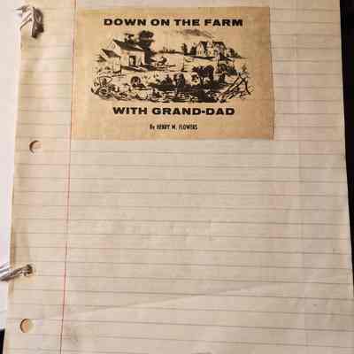 Handmade Book using Down on the Farm by Henry Flowers, other clippings and Farm related paper