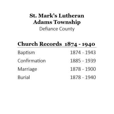 St. Mark's Luth - Adams Twp