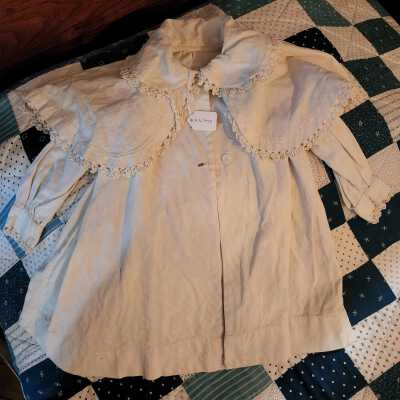Twill Baby Jacket, Crocheted edge