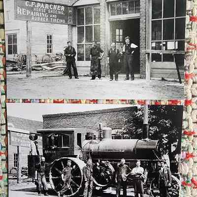 C.F.Parcher Horseshoing, Avery Engine Photographs, 1890's