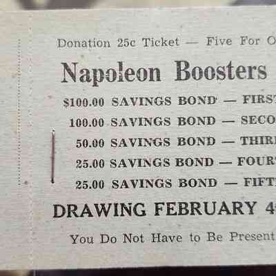 NHS Booster Club Raffle, 1953