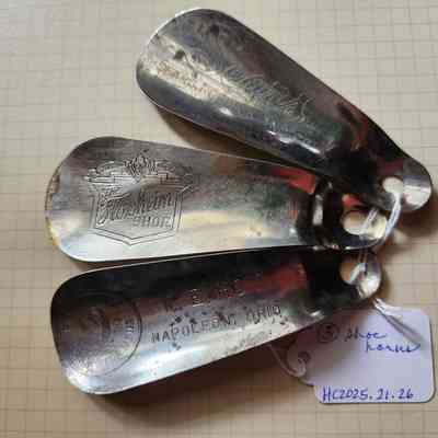 (3) Sears, Florshim, WE Hoy Advertising Shoe Horns