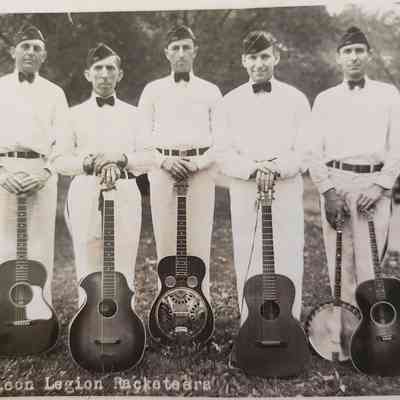 October 1932, Napoleon Legion Racketeers: Leo Heilman, Eddie McComb, Bill Prior, Jimmy McComb, Clarence Hardy