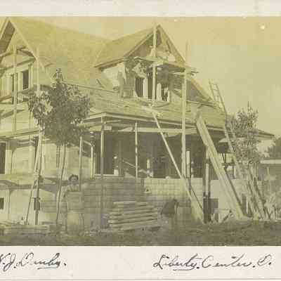 Postcard of the W.J.Danby House Constructed in 1910 in Liberty Center at 111 E. Maple Street