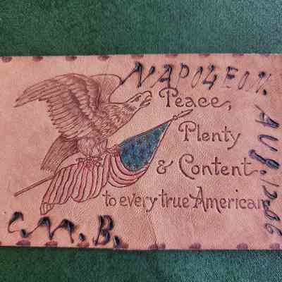 1906 Leather Postcard, Napoleon, Ohio