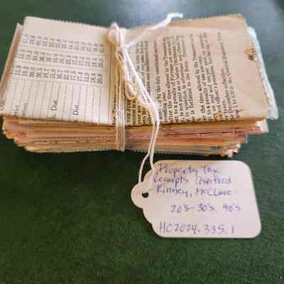 Ashford Kinney Property Tax Reciepts from 1920,30,40,50's