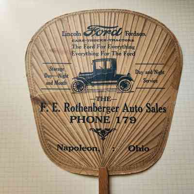 FE Rothenberger Auto Sales Advertising Hand Fan