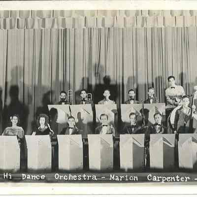 Postcard of Biloxi Hi Dance Orchestra received by Le Rue Nash, 1945