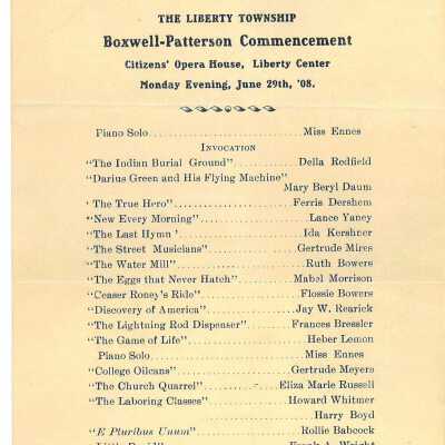 Commencement Program Liberty Township