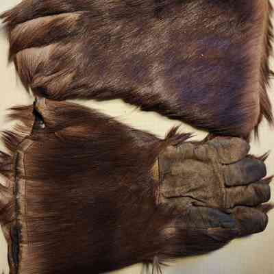 Antique Fur Hat & Mitts