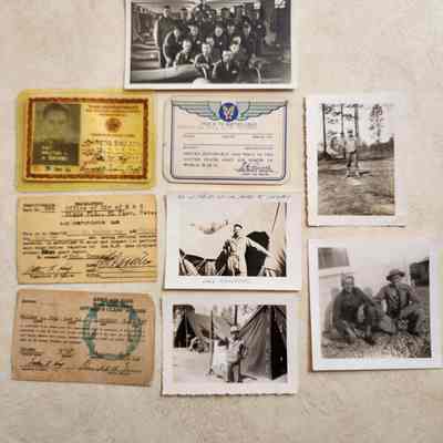 Collection of Identifications, Military & Photos, Walter Hoy