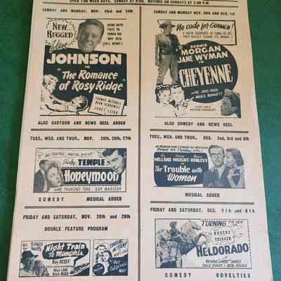 Holgate Palace Theatre Movie Flyer, 40's