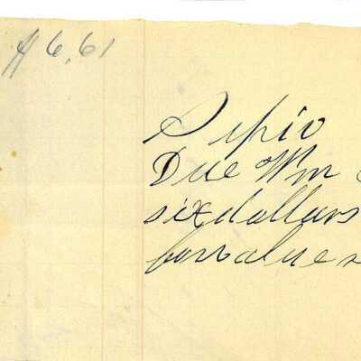 Handwritten Receipt