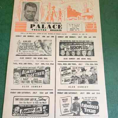 Holgate Palace Theatre Movie Flyer, 40's