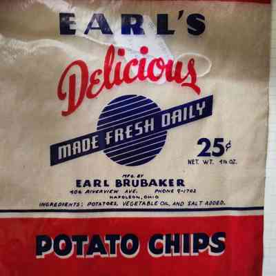 Earl Brubaker Potato Chip Bag, Napoleon, Ohio