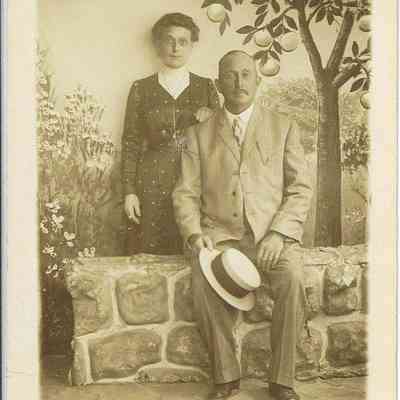 Postcard of an Unidentified Man and Woman in the Mohler/Follett Family