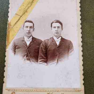 1885 Frank and George Klear, Sons of Peter Klear Cabinet Card Photo