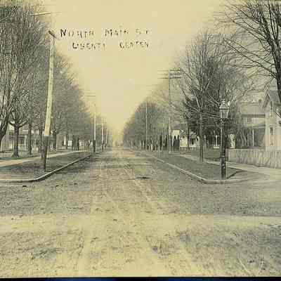 Postcard of North Main Street in Liberty Center in 1913