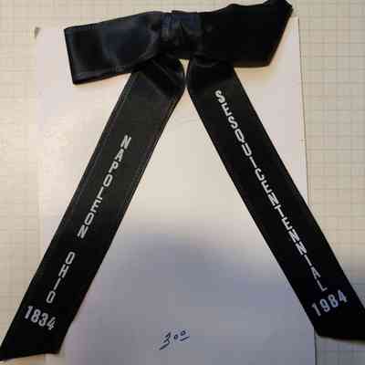 Sesquincentennial Advertising Bow Tie, Tails, Black