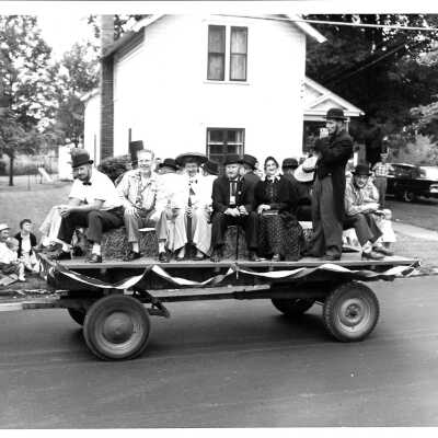 Liberty Center Men & Women on Float at the 1960 Centennial Prade