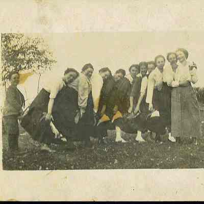 Unknown/Not identified Group of 11 Ladies on Lawn