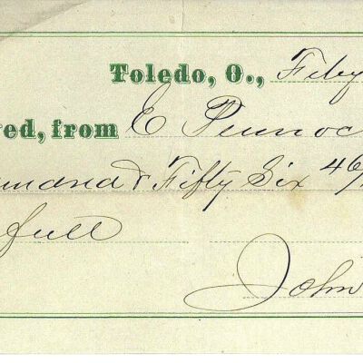 Store Receipt of Edmond Pennock