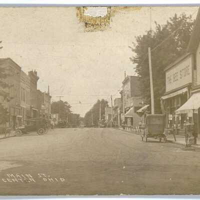 1926 Postcard of North Main Street in Liberty Center