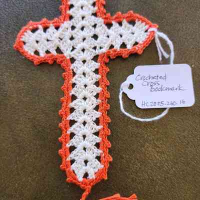 Crocheted Cross Bookmark