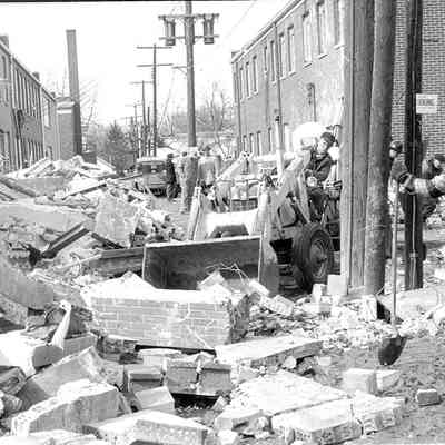 Liberty Center School Being Demolished in 1973