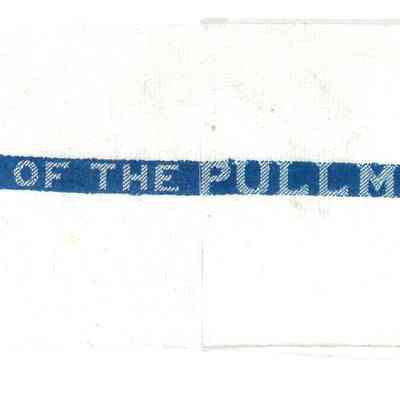 Linen Towel With Blue Stripe and "Property of the Pullman Company"