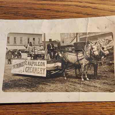 Napoleon Creamery Parade Photo, Napoleon, Ohio Postcard