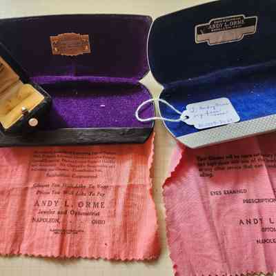 Andy Orme (2) Eyeglasses Cases, (1) Velvet Ring Box