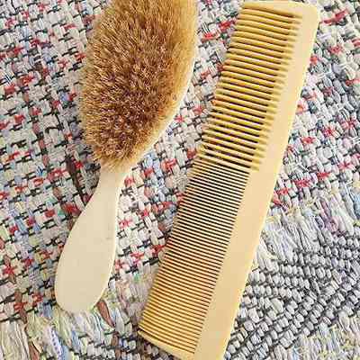 Celluloid Brush, Comb, 1900's