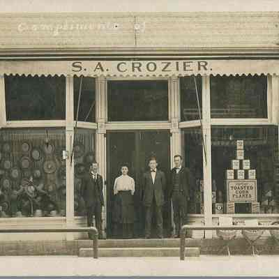 Postcard of S. A. Crozier Store in Liberty Center
