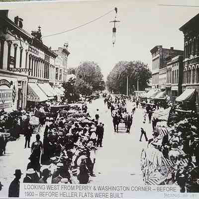 8 x 10 Looking West from Perry & Washington Streets, Napoleon, Before 1900