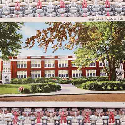 The Napoleon High School, Main Street, Napoleon, Ohio Post Card