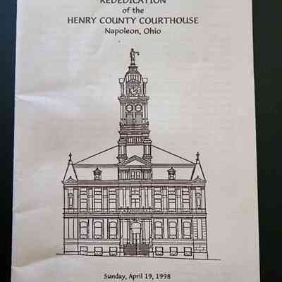 1998 Henry County Courthouse Re-Dedication Program