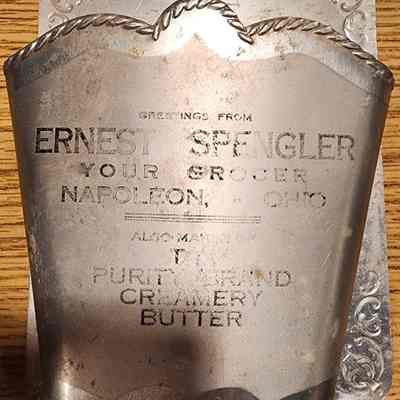 Spengler's Aluminum Whisk Broom Holder, Advertising